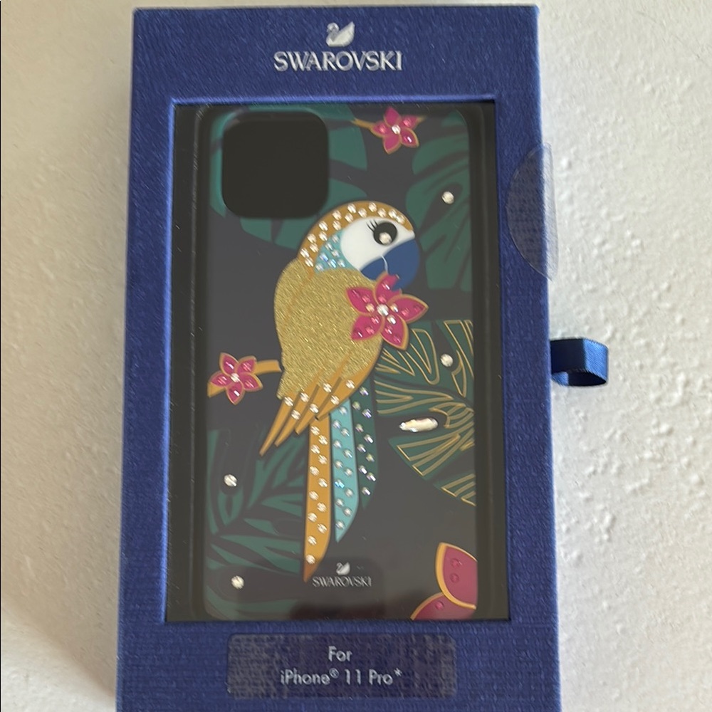 Swarovski Gold and Blue Bird iPhone 11 Pro Case
